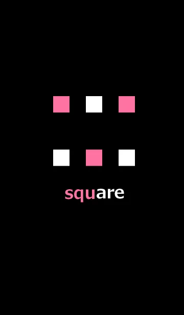 [LINE着せ替え] ピンク四角と白色四角の画像1
