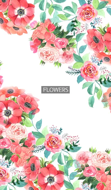 [LINE着せ替え] water color flowers_419の画像1