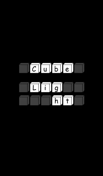 [LINE着せ替え] Cube Light(黒×白)の画像1