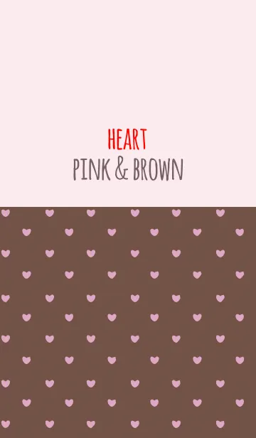 [LINE着せ替え] ピンク＆ブラウン(ハート)の画像1
