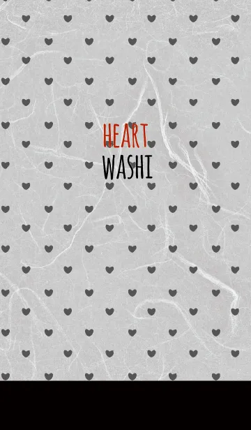 [LINE着せ替え] 和紙 / ダークグレー＆ブラック(ハート)の画像1