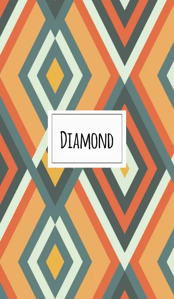 [LINE着せ替え] 菱形3 / ブラウン＆グリーンの画像1