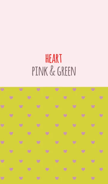 [LINE着せ替え] ピンク＆グリーン(ハート)の画像1