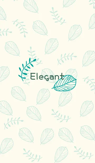 [LINE着せ替え] 緑のエレガントな葉の画像1