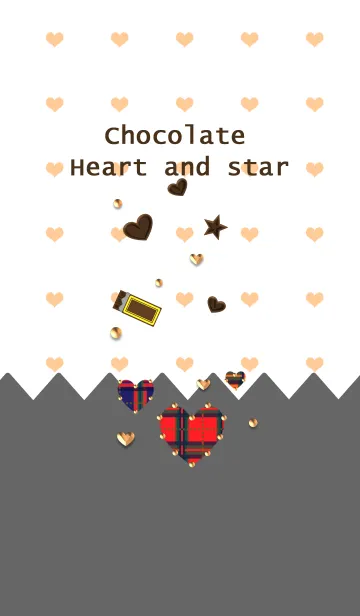 [LINE着せ替え] チョコレート(ハートと星)の画像1
