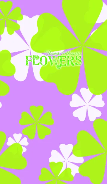 FLOWERS-Flower silhouette- Violetの着せ替えメイン画像