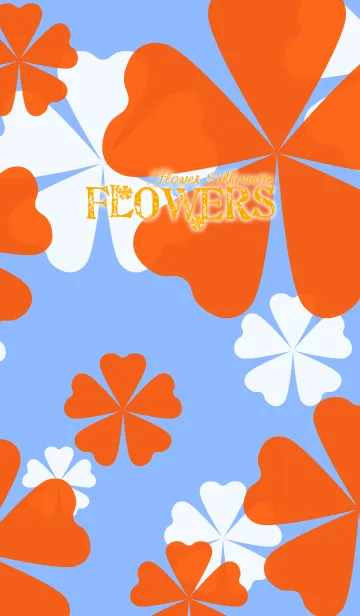 [LINE着せ替え] FLOWERS-Flower silhouette- Smokey Blueの画像1