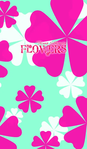[LINE着せ替え] FLOWERS-Flower silhouette- Fresh Greenの画像1
