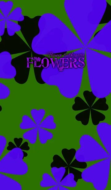 [LINE着せ替え] FLOWERS-Flower silhouette- Greenの画像1