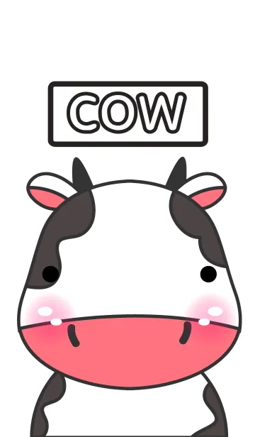 [LINE着せ替え] Simple Cute Cow theme Vr.3(jp)の画像1