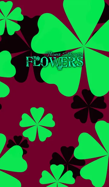 [LINE着せ替え] FLOWERS-Flower silhouette- Red-Purpleの画像1