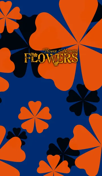 [LINE着せ替え] FLOWERS-Flower silhouette- Deep Blueの画像1