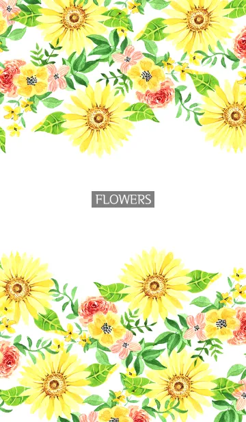 [LINE着せ替え] water color flowers_422の画像1