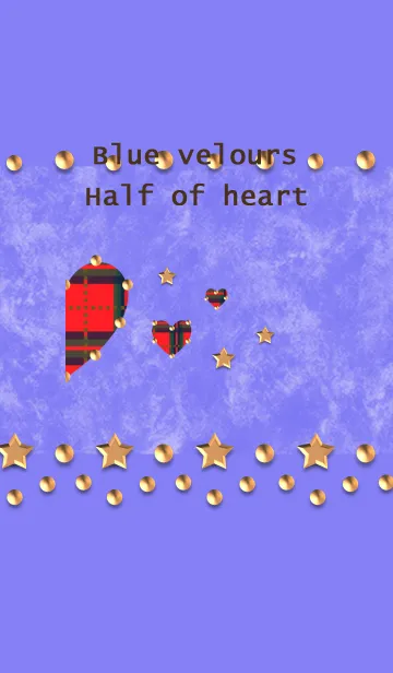 [LINE着せ替え] 青のベロア(半分のハート)の画像1