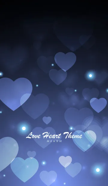 [LINE着せ替え] Love Heart Theme -BLUE- 2の画像1