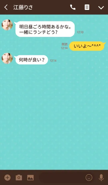 [LINE着せ替え] シンプルチョコミントの画像3