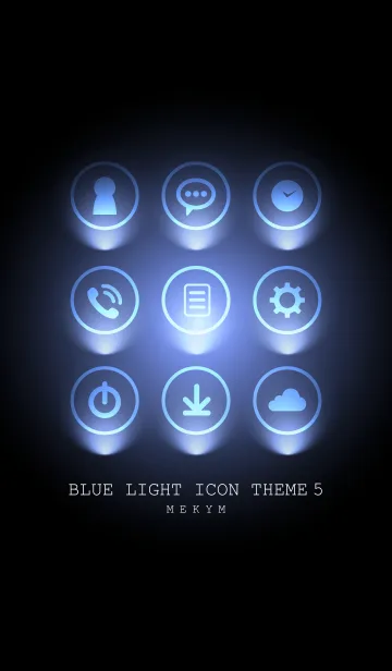 [LINE着せ替え] BLUE LIGHT ICON THEME 5の画像1