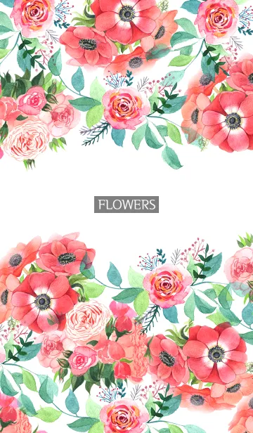 [LINE着せ替え] water color flowers_416の画像1
