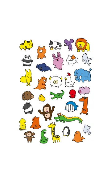 らくがきどうぶつ(カラー)の着せ替えメイン画像
