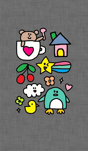 [LINE着せ替え] リロ x ダークグレーの画像1