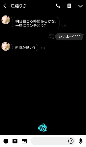 [LINE着せ替え] ROSE-Blue＆Black-の画像3