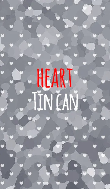 [LINE着せ替え] ブリキ缶 / グレー (ハート)の画像1