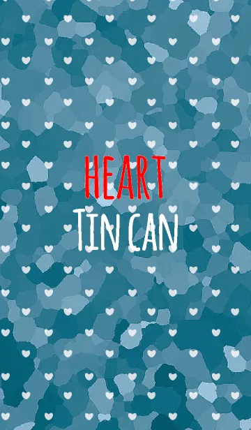 [LINE着せ替え] ブリキ缶 / ブルー (ハート)の画像1
