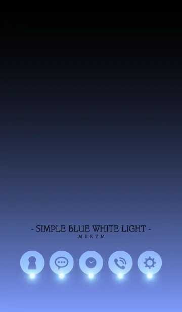[LINE着せ替え] - SIMPLE BLUE WHITE LIGHT -の画像1
