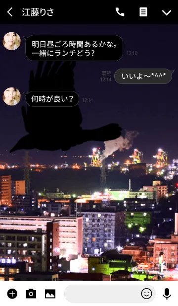 [LINE着せ替え] 夜空を舞うの画像3