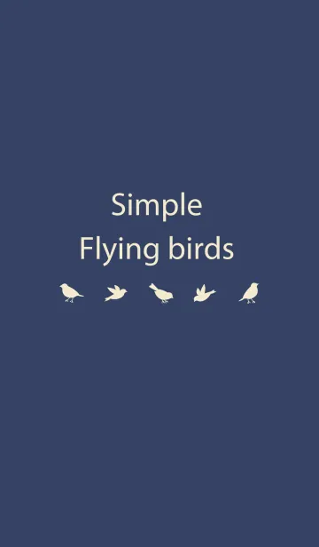 ダークブルーのシンプルな鳥のLINE着せ替え