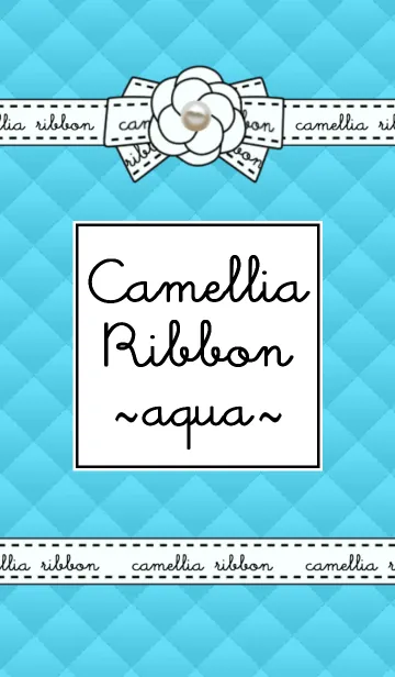 [LINE着せ替え] 大人カワイイ♡Camellia Ribbon -aqua-の画像1