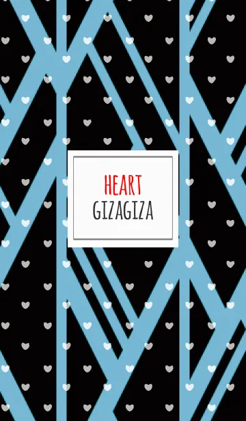 [LINE着せ替え] ギザギザ / ブルー ＆ ネイビー (ハート)の画像1