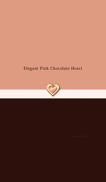 [LINE着せ替え] エレガント ピンク チョコレート ハートの画像1