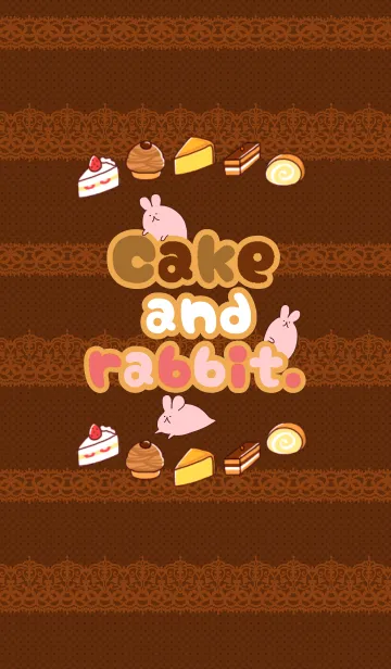 ケーキとうさぎ。日本版のLINE着せ替え