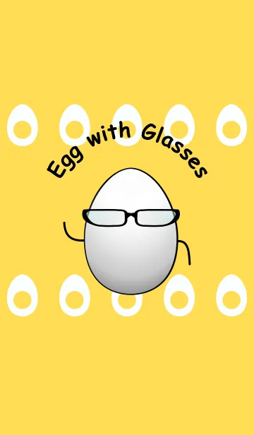 [LINE着せ替え] メガネをかけた卵の画像1