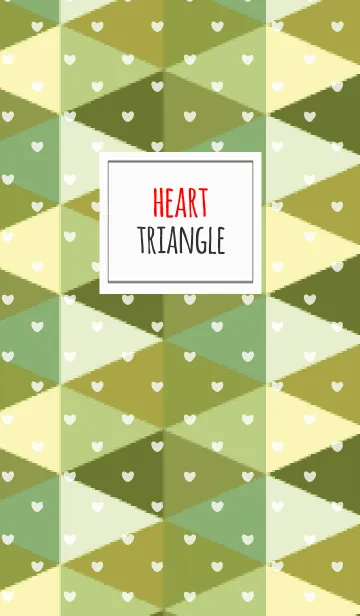 [LINE着せ替え] 三角2 / 緑 (ハート)の画像1