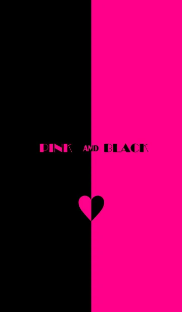 [LINE着せ替え] PINK and BLACK + SIMPLE HEART.の画像1