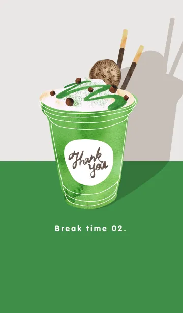 [LINE着せ替え] BREAK TIME - Matcha-の画像1