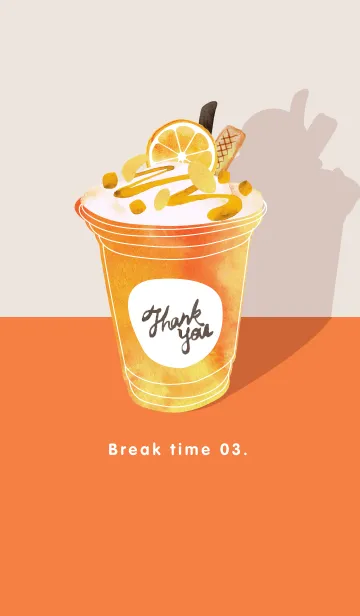 [LINE着せ替え] BREAK TIME -orange-の画像1