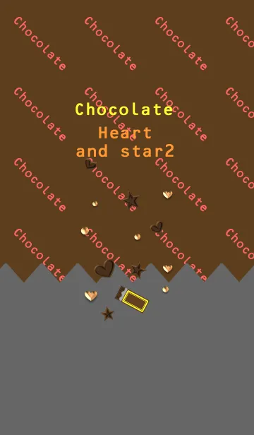 [LINE着せ替え] チョコレート(ハートと星2)の画像1