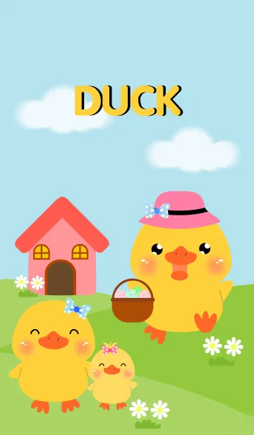 [LINE着せ替え] Pretty Cute Duck Theme(jp)の画像1