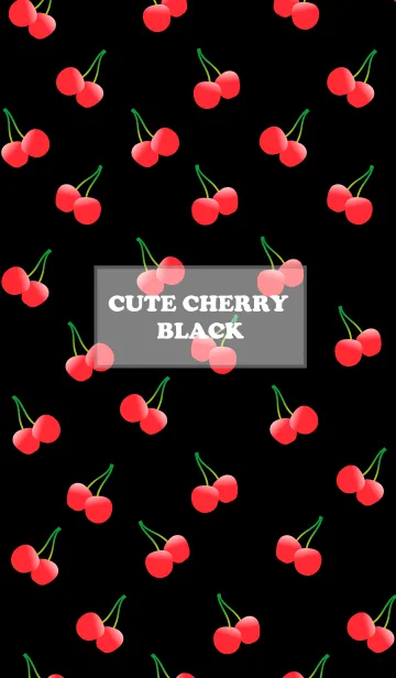 [LINE着せ替え] CUTE CHERRY BLACK.の画像1