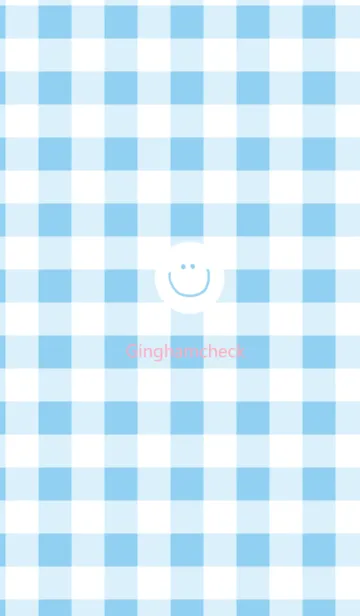 [LINE着せ替え] ギンガムチェックとにこちゃんの画像1