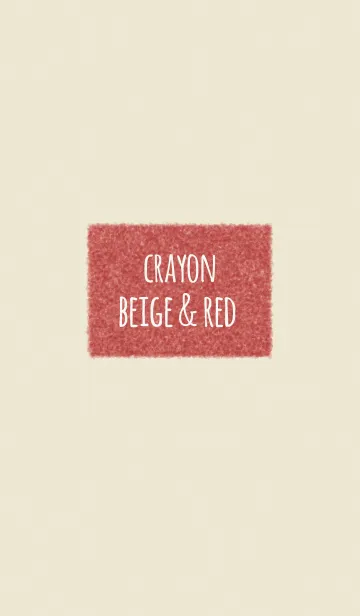[LINE着せ替え] ベージュ ＆ レッドのクレヨン / スクエアの画像1