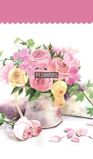 [LINE着せ替え] water color flowers_426の画像1