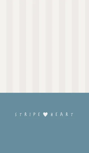 [LINE着せ替え] STRIPE＆HEART BLUE PINKの画像1