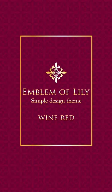 [LINE着せ替え] Emblem of Lily type 02 "Wine red"の画像1