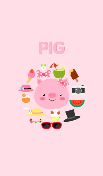 [LINE着せ替え] Accessories Cute Pig Theme (jp)の画像1