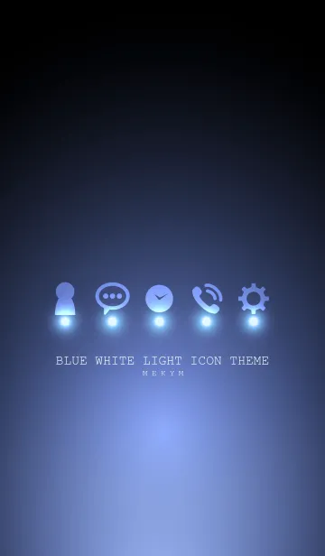 [LINE着せ替え] BLUE WHITE LIGHT ICON THEMEの画像1