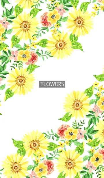 [LINE着せ替え] water color flowers_425の画像1